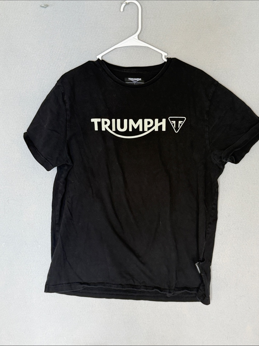Triumph Black T-Shirt with White Logo